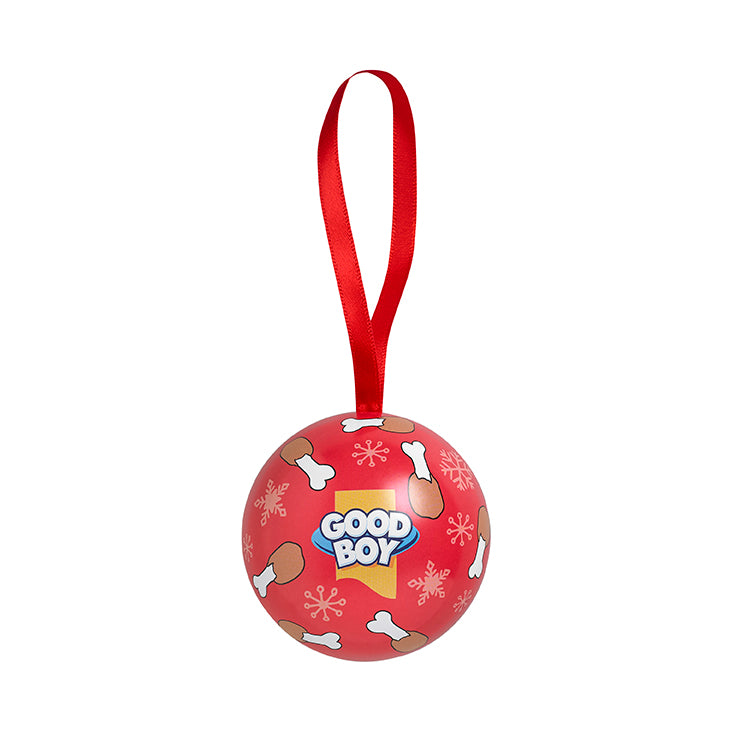 Good Boy Xmas Tin Bauble Dog