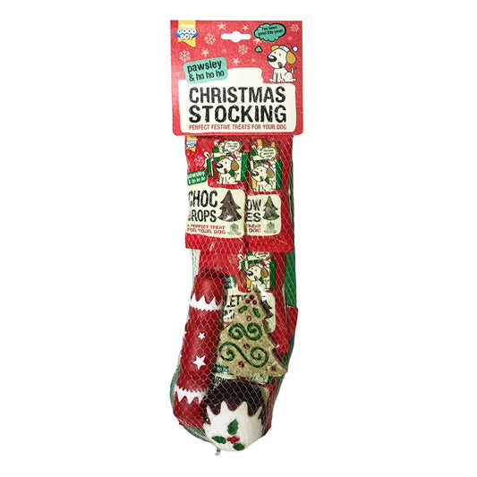 Good Boy Dog Christmas Stocking with Luxury Treats