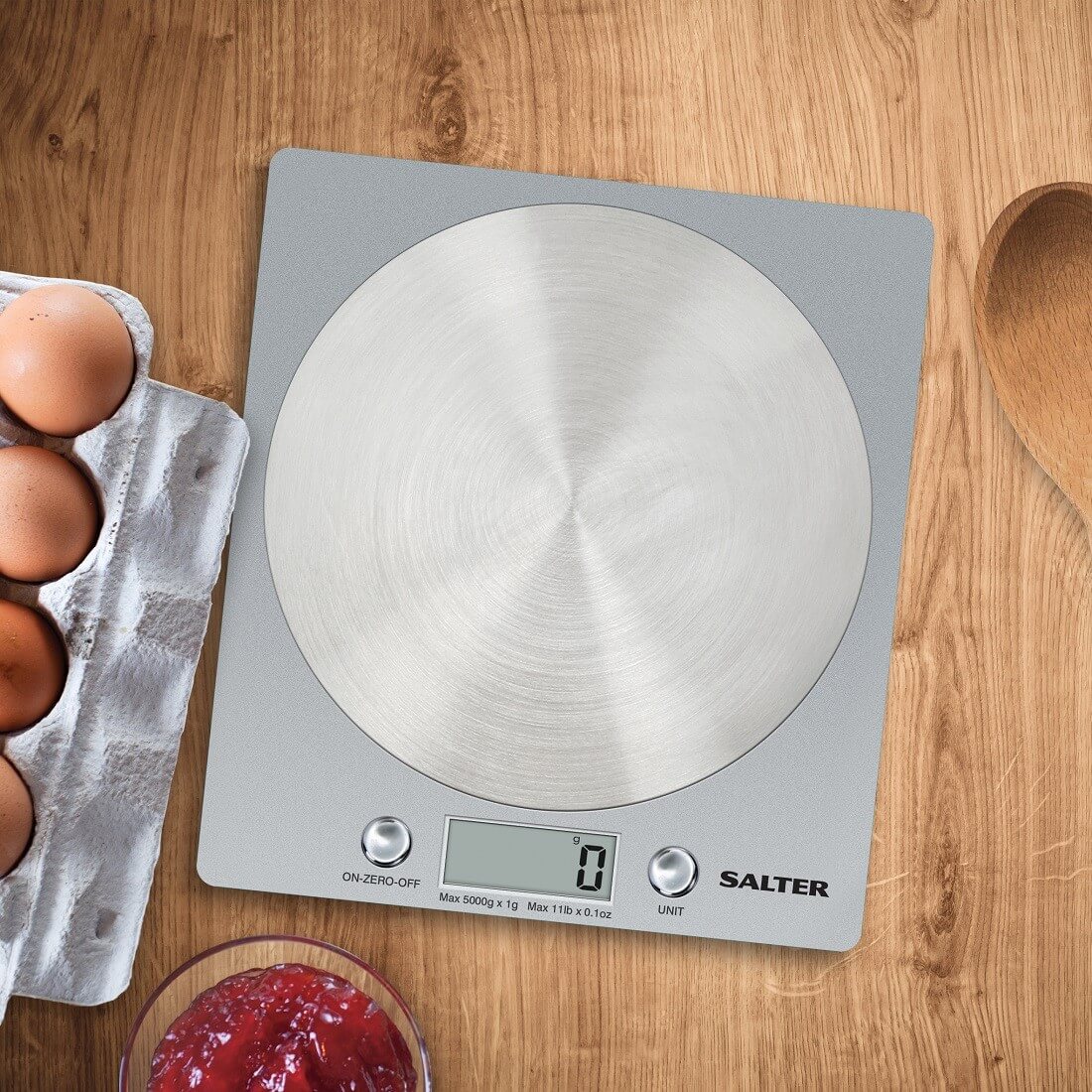 Salter Disc Electronic Digital Kitchen Scales Silver