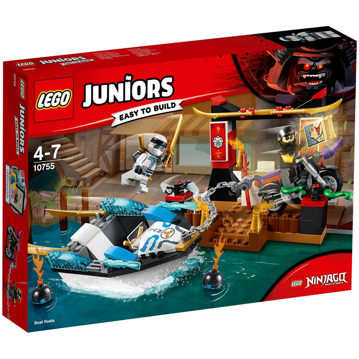 Lego Juniors Zanes Ninja Boat Pursuit 10755