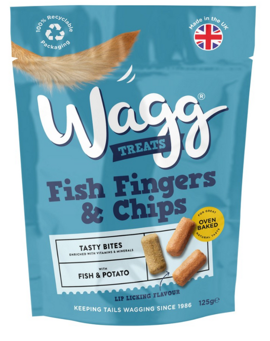 Wagg Fish Fingers & Chips Treats 125g