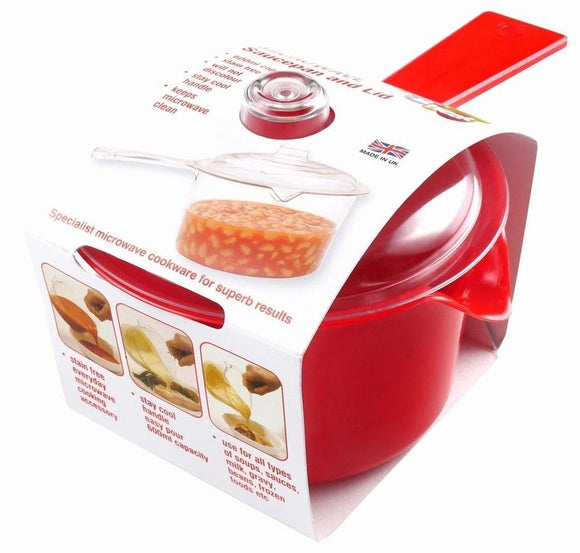 Good2Heat Microwave Stain-Free Saucepan & Lid 600ml