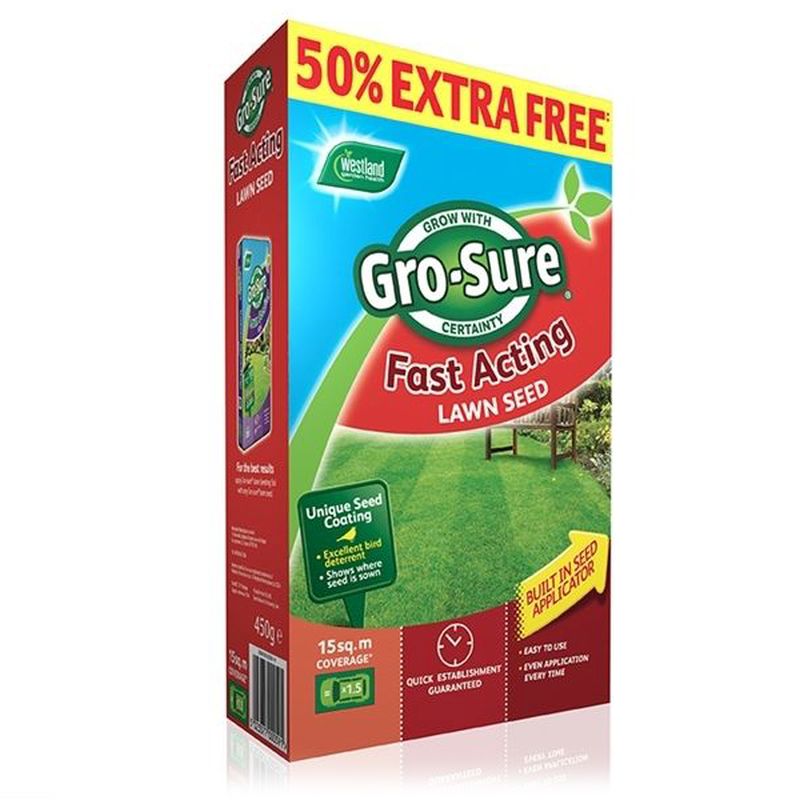 Westland Gro-Sure Fast Acting Lawn Seed 15sqm