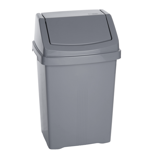 Wham Casa Swing Bin Silver 50L