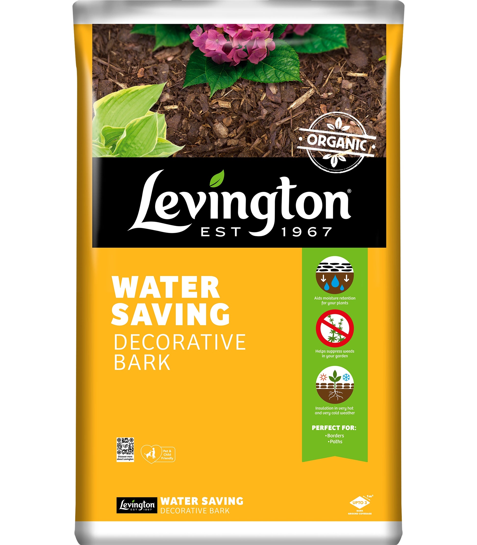 Levington Water Saving Decorative Bark 75L