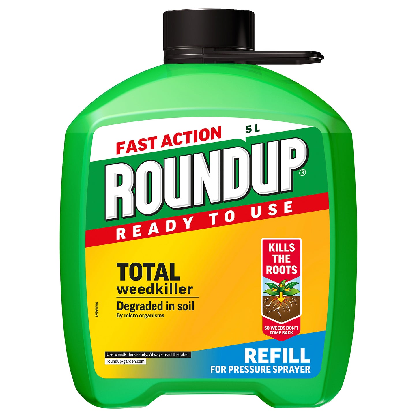 Roundup Fast Action Ready To Use Weedkiller Refill for Pump 'N Go 5L