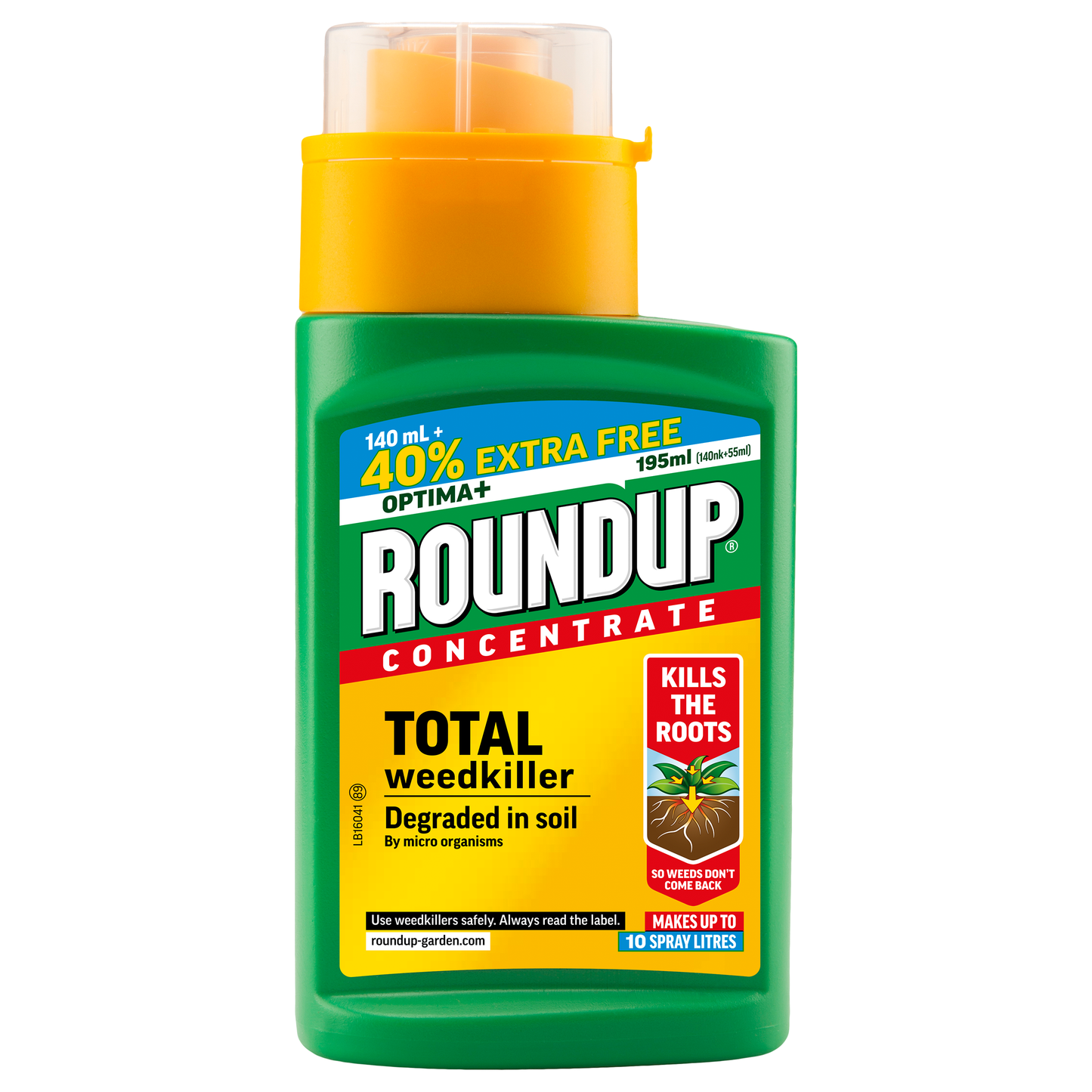 Roundup Optima+ Weedkiller Concentrate 140ml + 40% Free
