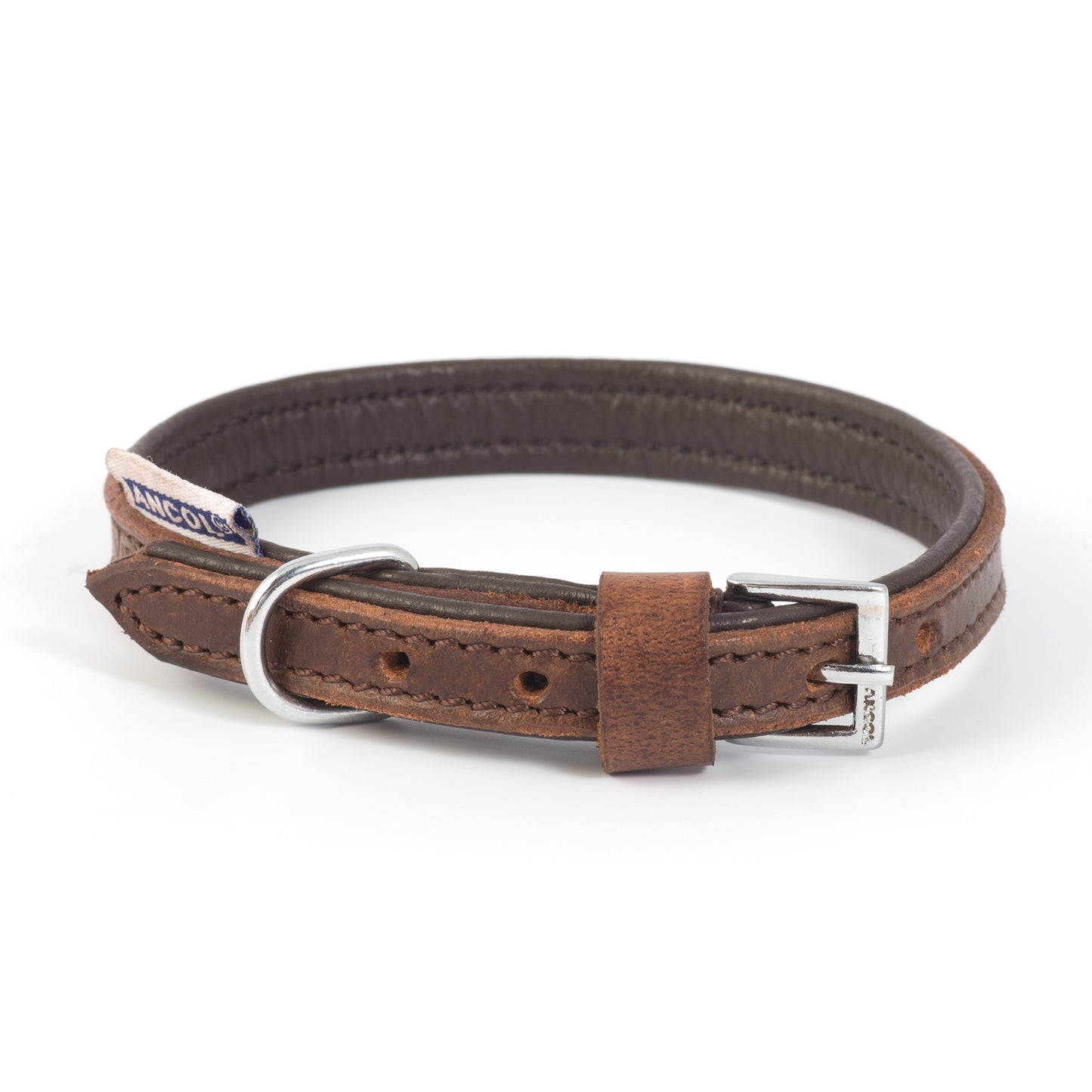 Ancol Vintage Leather Padded Dog Collar