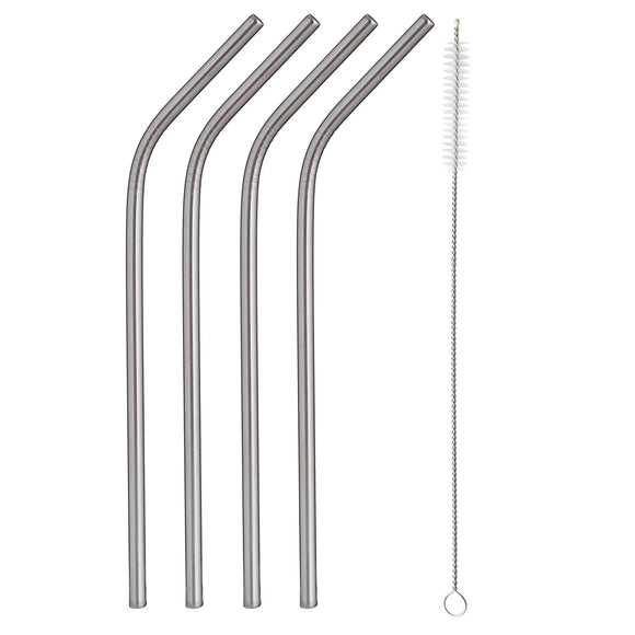 Typhoon Pure Steel Bent Straws 4-Pack