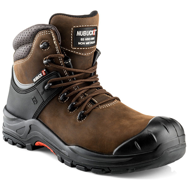 BuckBootz NKZ102BR S3 HRO SRC WRU Safety Lace Boot