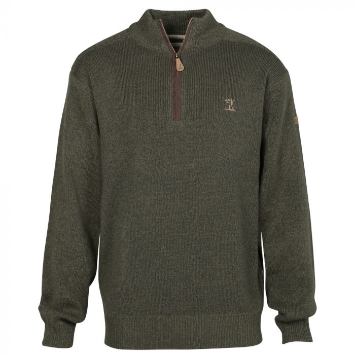 Percussion Embroidered High Neck Hunting Sweater