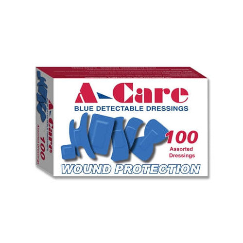 Aero Healthcare Assorted Blue Detectable Plasters 100-Pack