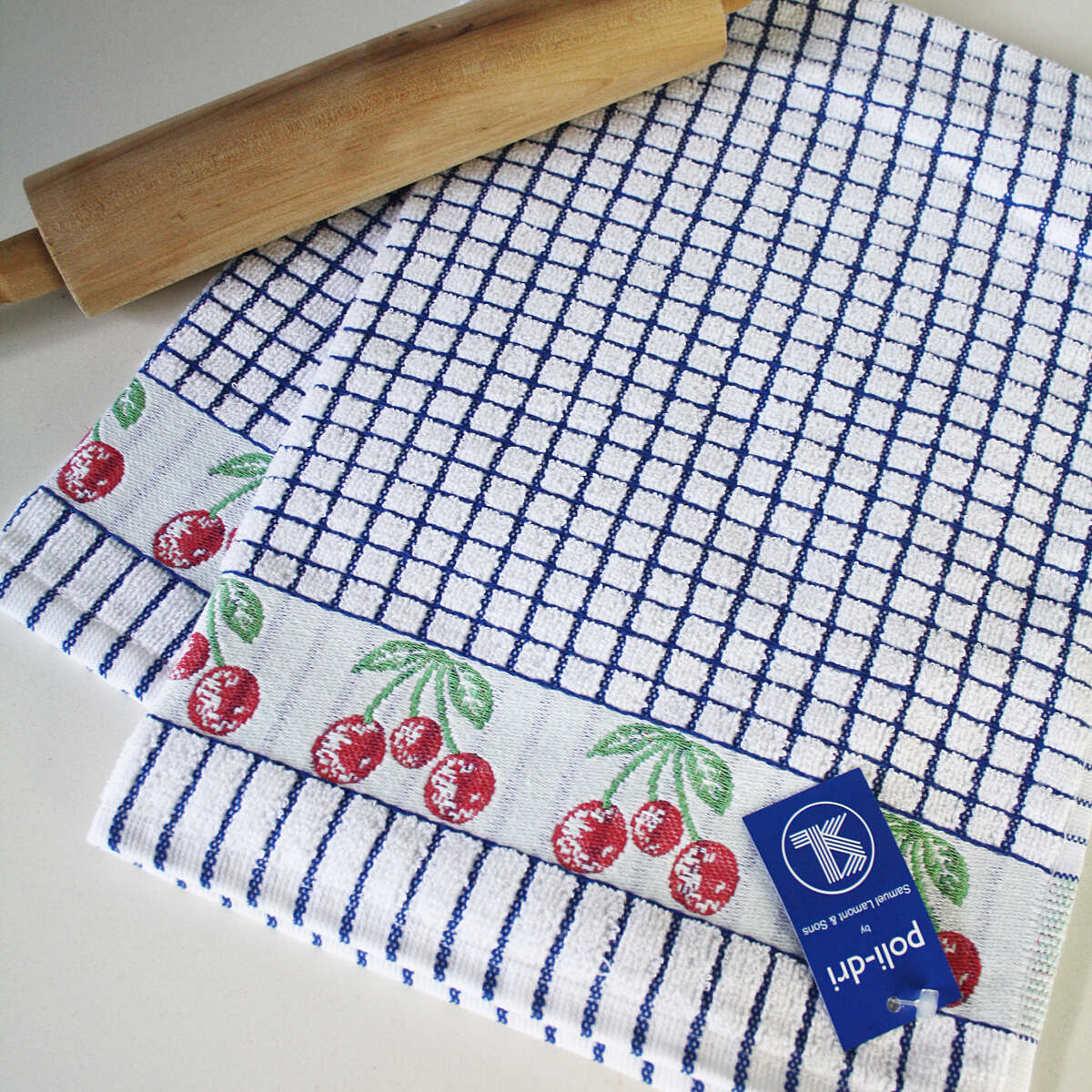 Samuel Lamont Poli-Dri Tea Towel Jacquard Cherries