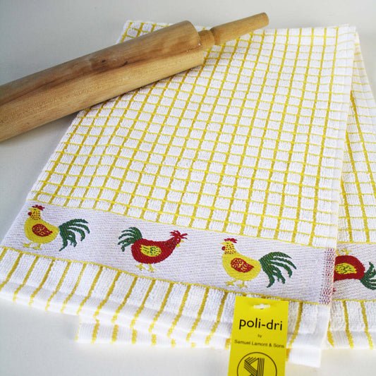 Samuel Lamont Poli-Dri Tea Towel Jacquard Chickens