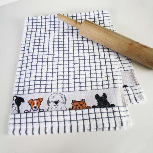 Samuel Lamont Poli-Dri Tea Towel Jacquard Dogs