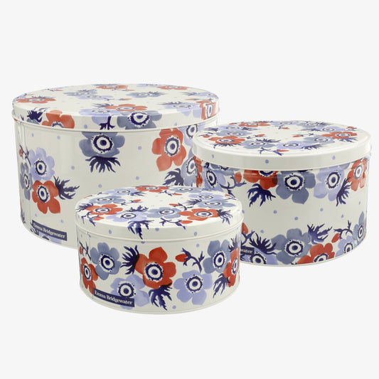 Emma Bridgewater Anemone Round Cake Tins Set of 3