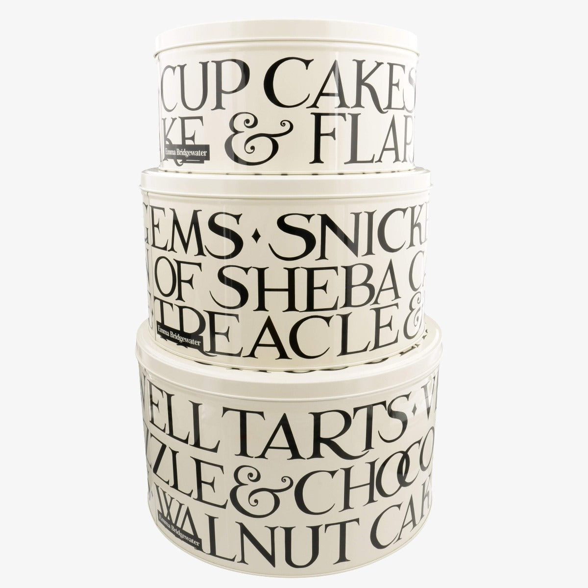 Emma Bridgewater Black Toast Set of 3 Round Cake Tins