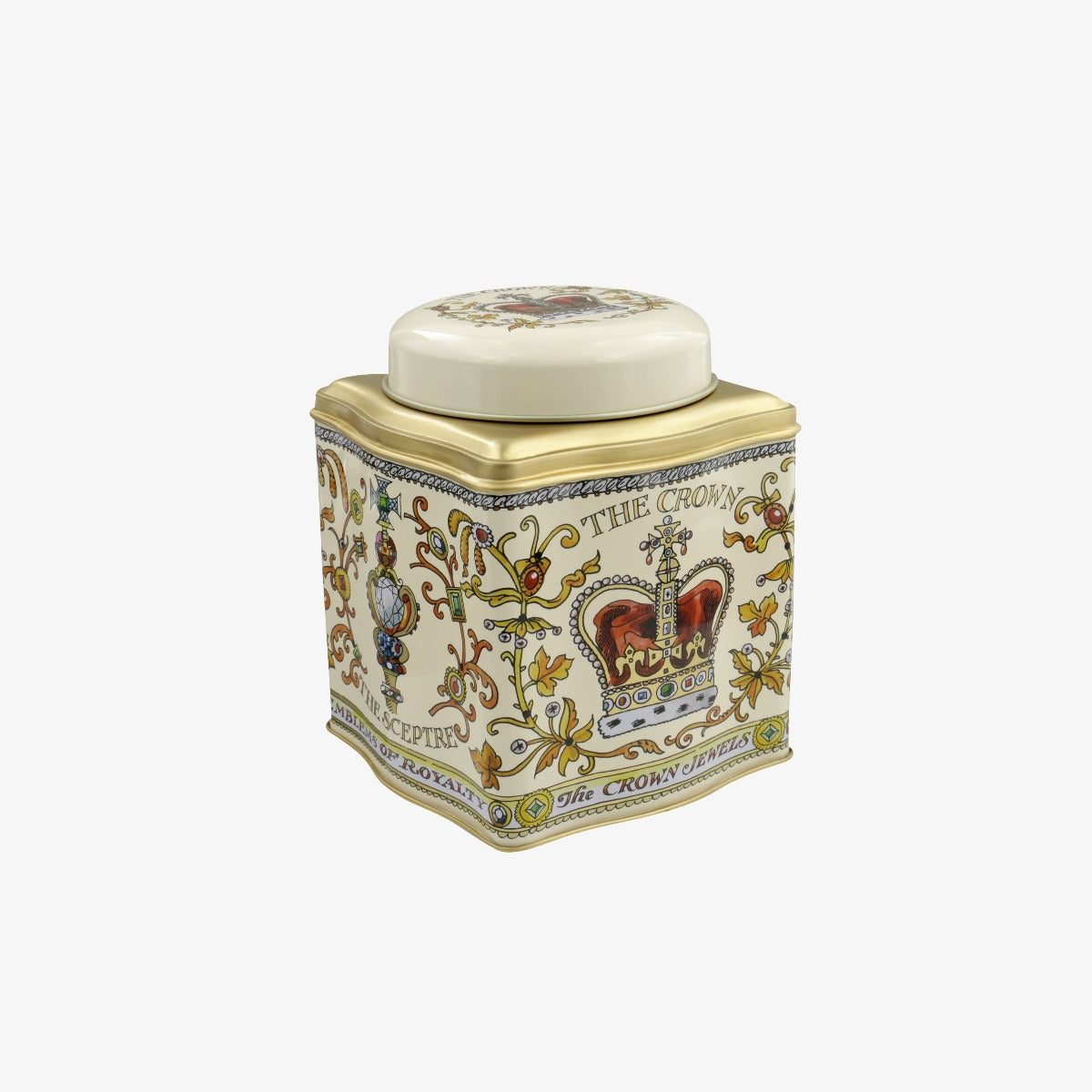 Emma Bridgewater The Crown Jewels Dome Lid Curved Tin Caddy