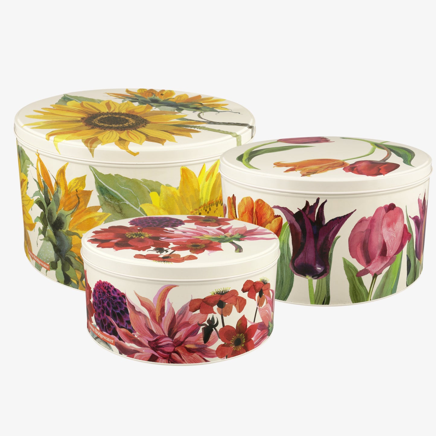 Emma Bridgewater Flowers Set of 3 Round Cake Tins