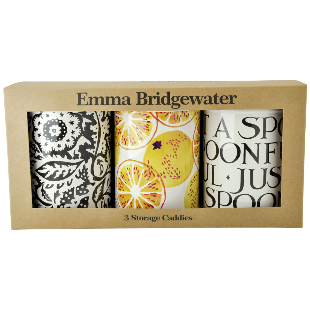 Emma Bridgewater Black Toast & Marmalade Caddies Set