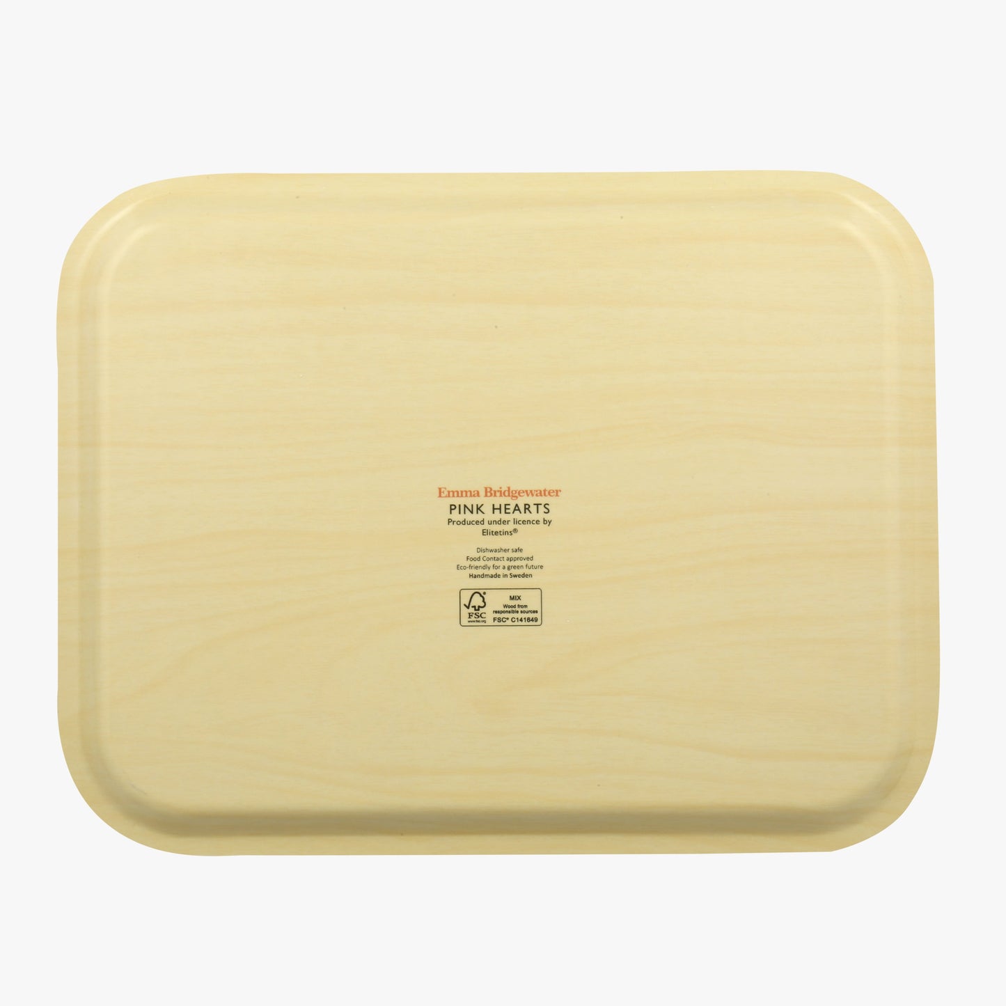 Emma Bridgewater Pink Hearts Birch Rectangular Tray