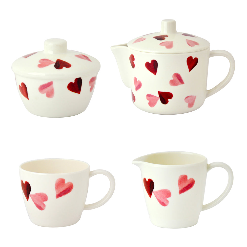 Emma Bridgewater Pink Hearts Dollies Tea Set House Carry Case Sam