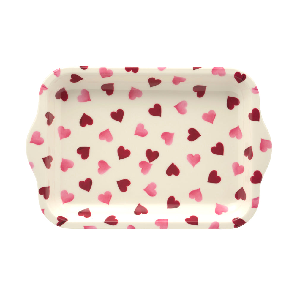 Emma Bridgewater Pink Hearts Small Melamine Tray