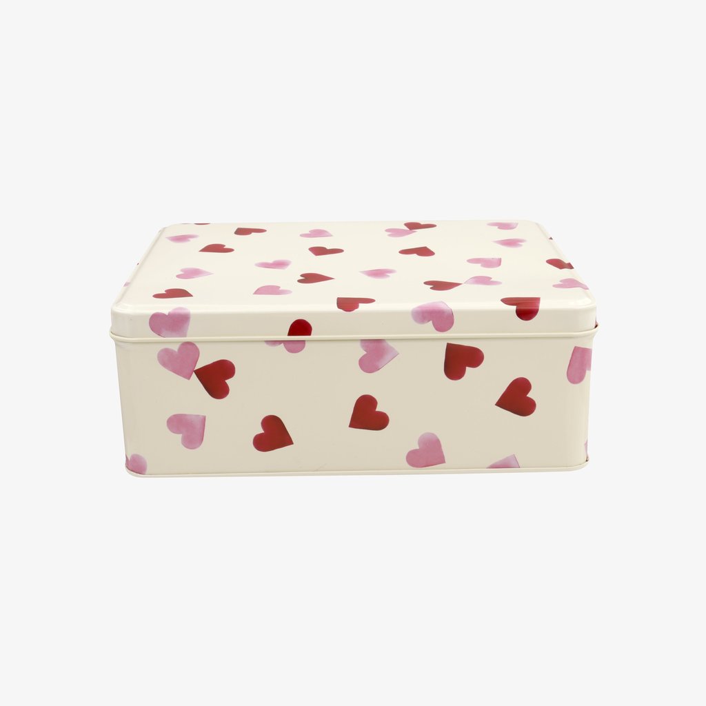 Emma Bridgewater Pink Hearts Deep Rectangular Tin
