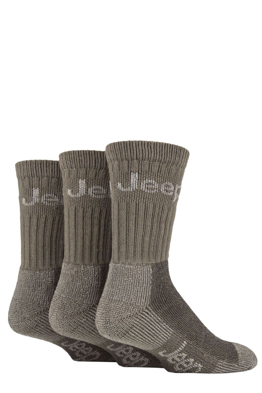 JEEP Men's Boot Socks 3-Pack 6-11