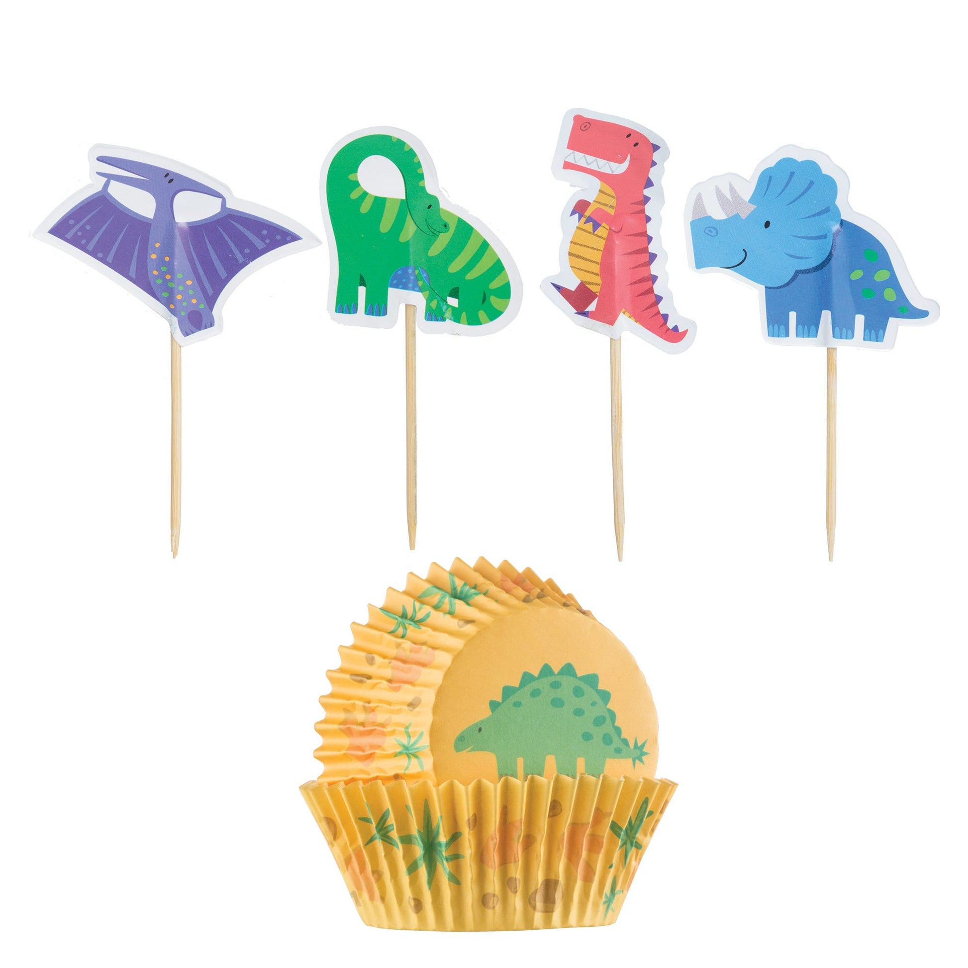 Mason Cash Dinosaur Set of 48 Cupcake Cases and Toppers