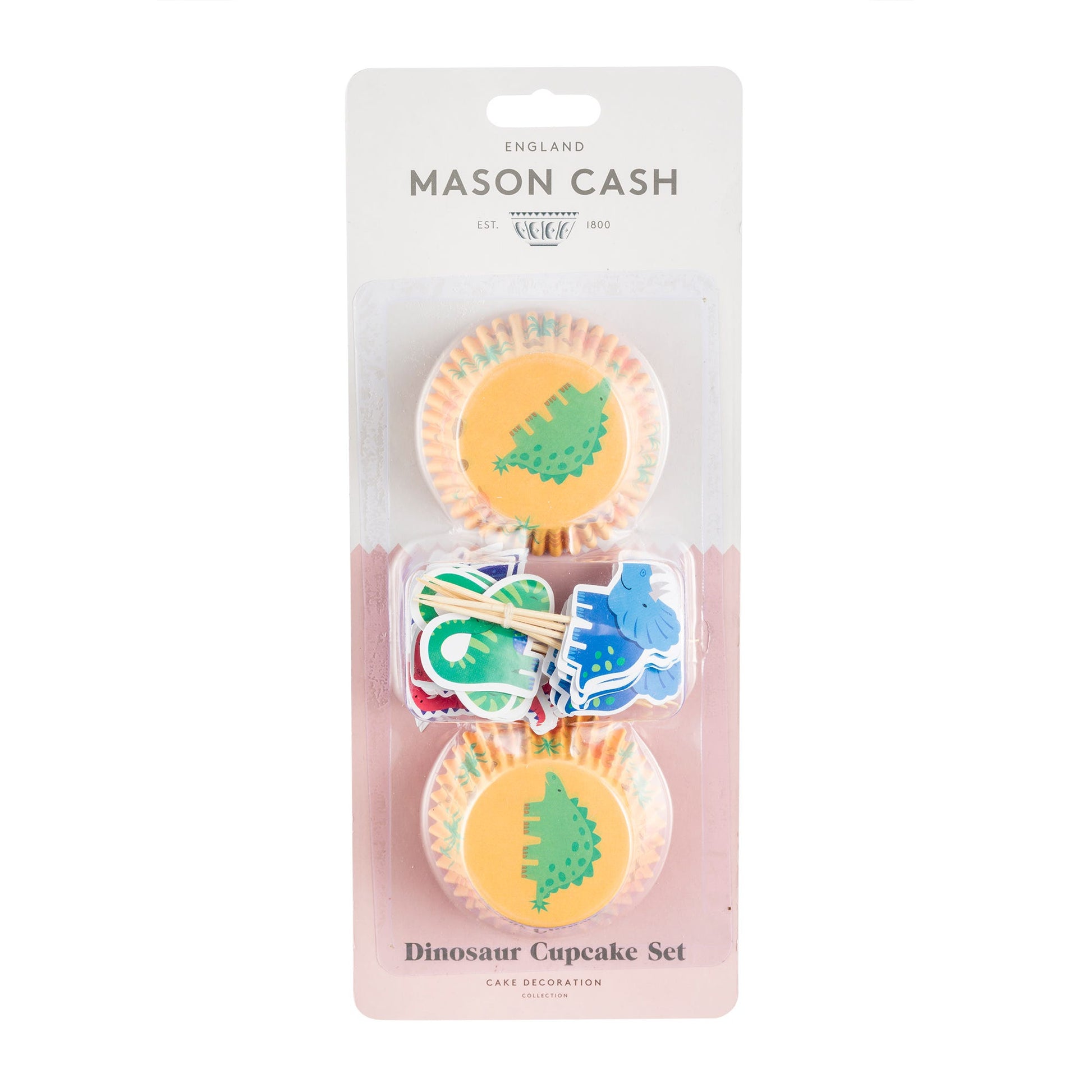 Mason Cash Dinosaur Set of 48 Cupcake Cases and Toppers