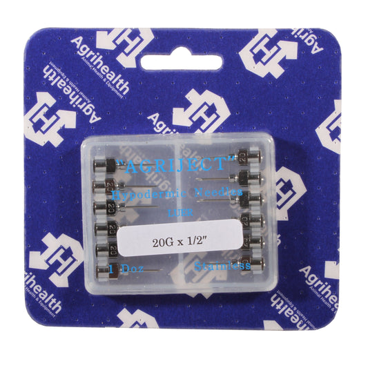 Agrihealth Luer Hypodermic Needles 12-Pack