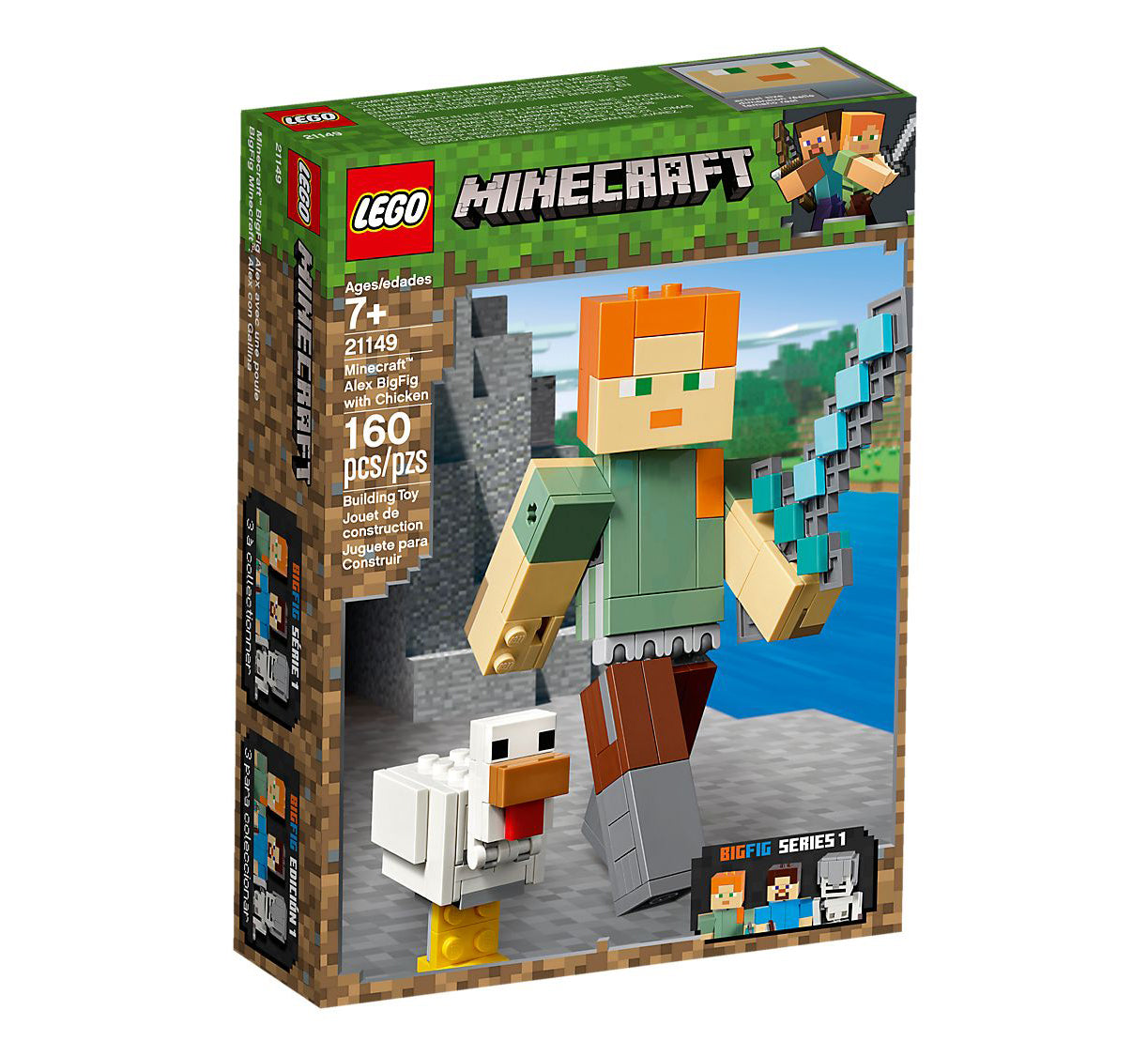 Lego Minecraft Alex BigFig with Chicken 21149