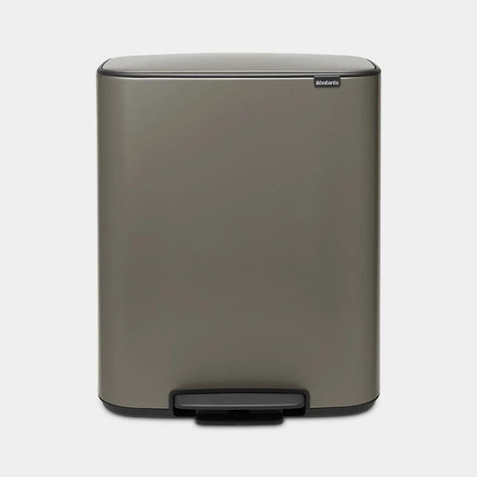 Brabantia Bo Pedal Bin 2 x 30L - Platinum