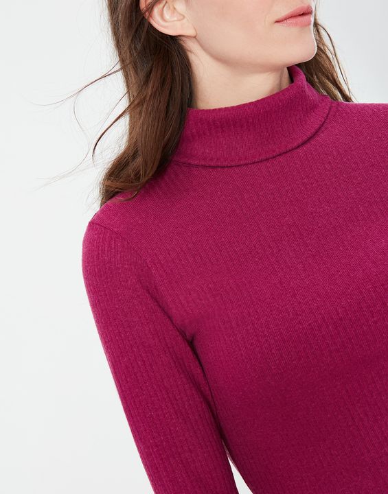 Joules Clarissa Solid Roll Neck Jersey Top