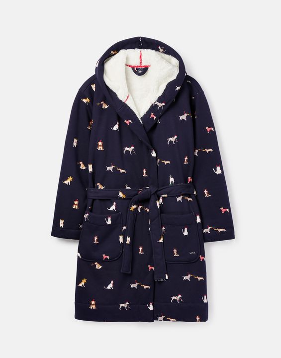Joules Idlewhile Printed Jersey Dressing Gown