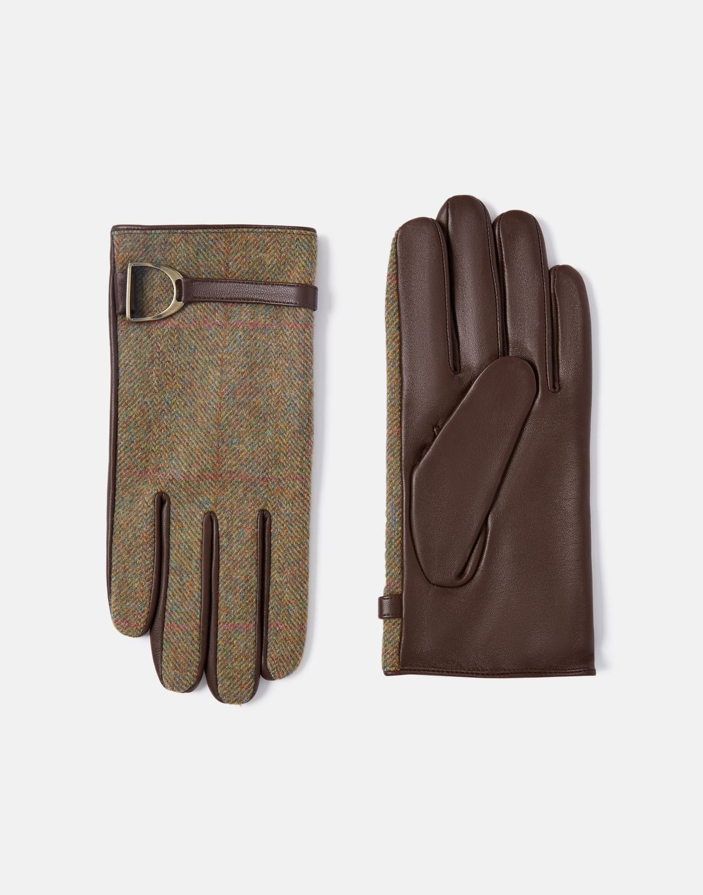 Joules Allerdale Tweed & Leather Gloves