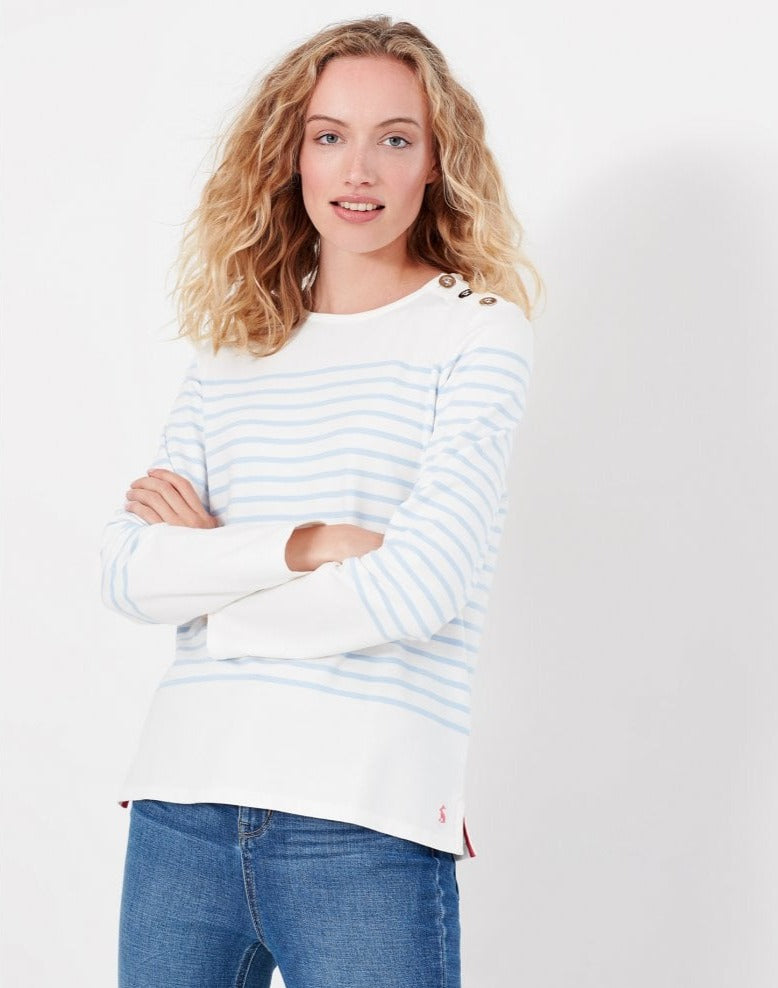 Joules Seacombe Button Shoulder Breton Top