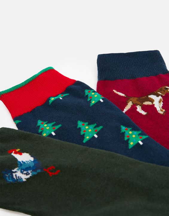 Joules Men's Cracker Socks Festive 3 Pack