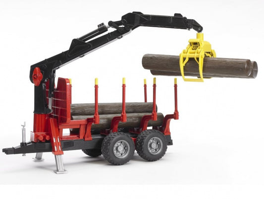 Bruder Forestry Trailer With Loading Crane & Grab