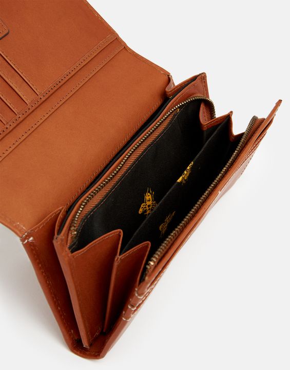 Joules Tally Luxe Envelope Leather Purse