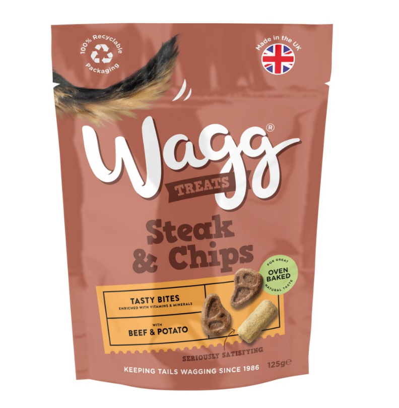 Wagg Steak & Chips Treats 125g