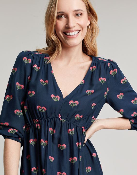 Joules Sienna V Neck Tiered Dress