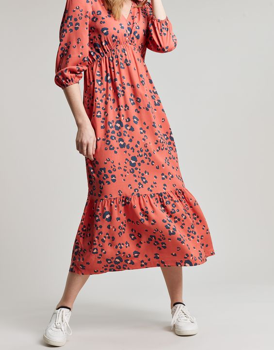 Joules Sienna V Neck Tiered Dress