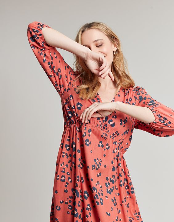 Joules Sienna V Neck Tiered Dress