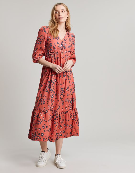 Joules Sienna V Neck Tiered Dress