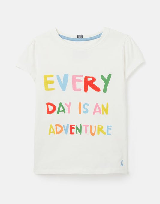 Joules Girls Pixie Short Sleeve Screenprint T-Shirt