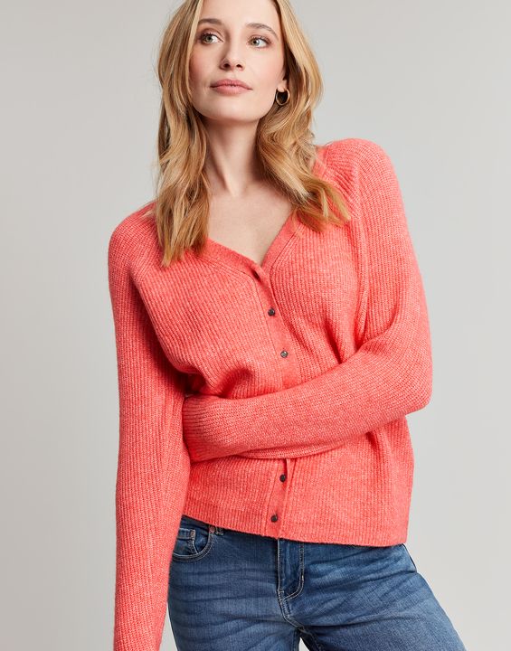 Joules Rosy Reversible Cardigan - Orange