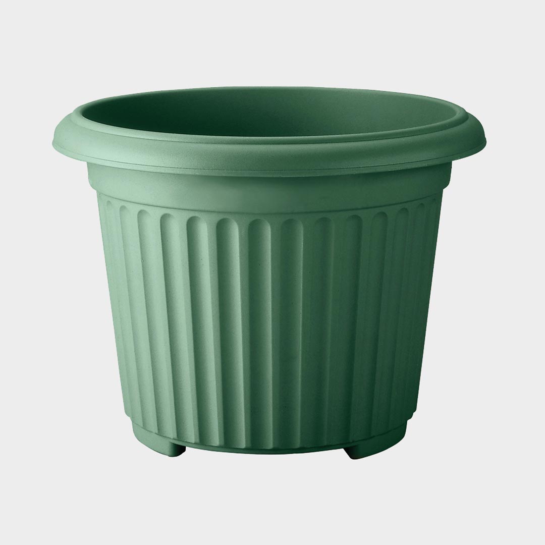 Stewart Corinthian Round Planter Green 40 x 31cm