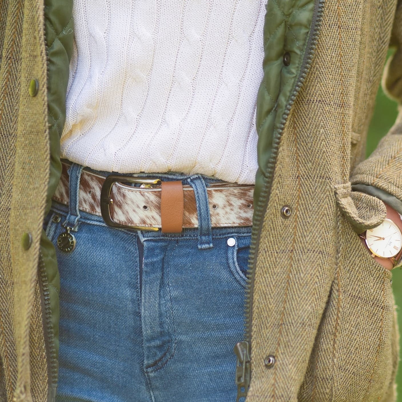 Bethany Rae Blandford Cowhide Belt